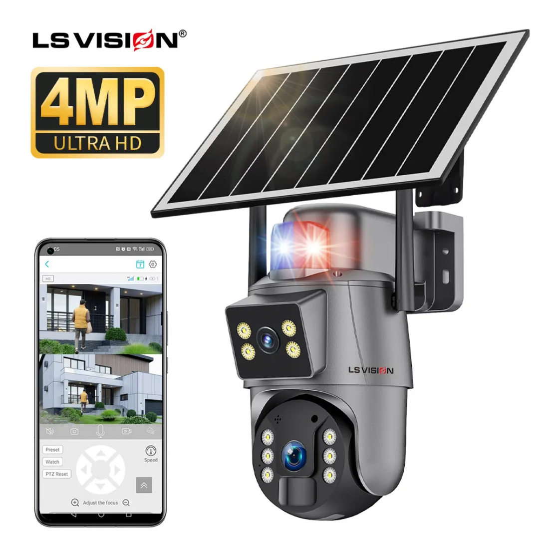 4MP Dual Lens Ubox 4G Solar CCTV Telit Mall