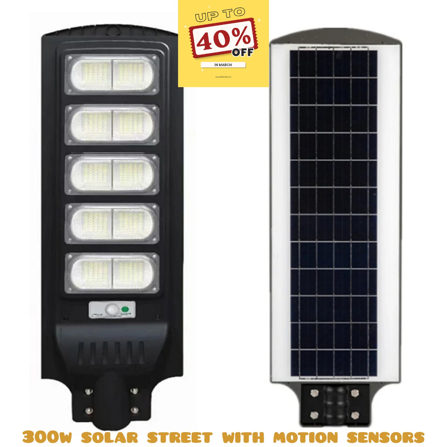 300W Solar Street Light with Motion Sensor
