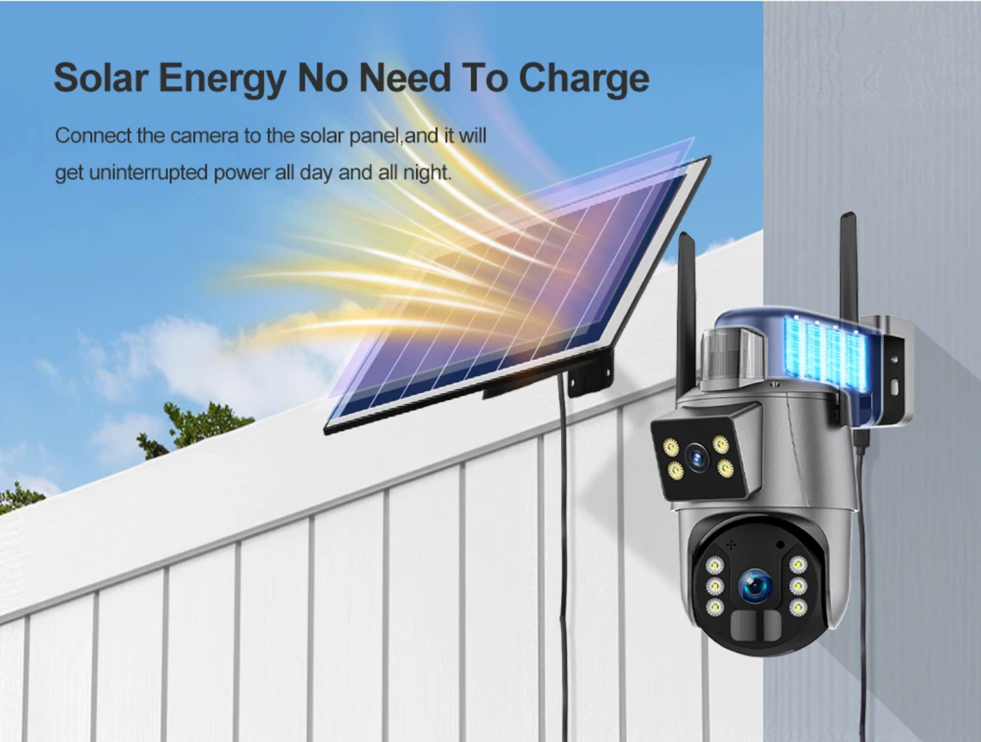 4MP Dual Lens Ubox 4G Solar CCTV