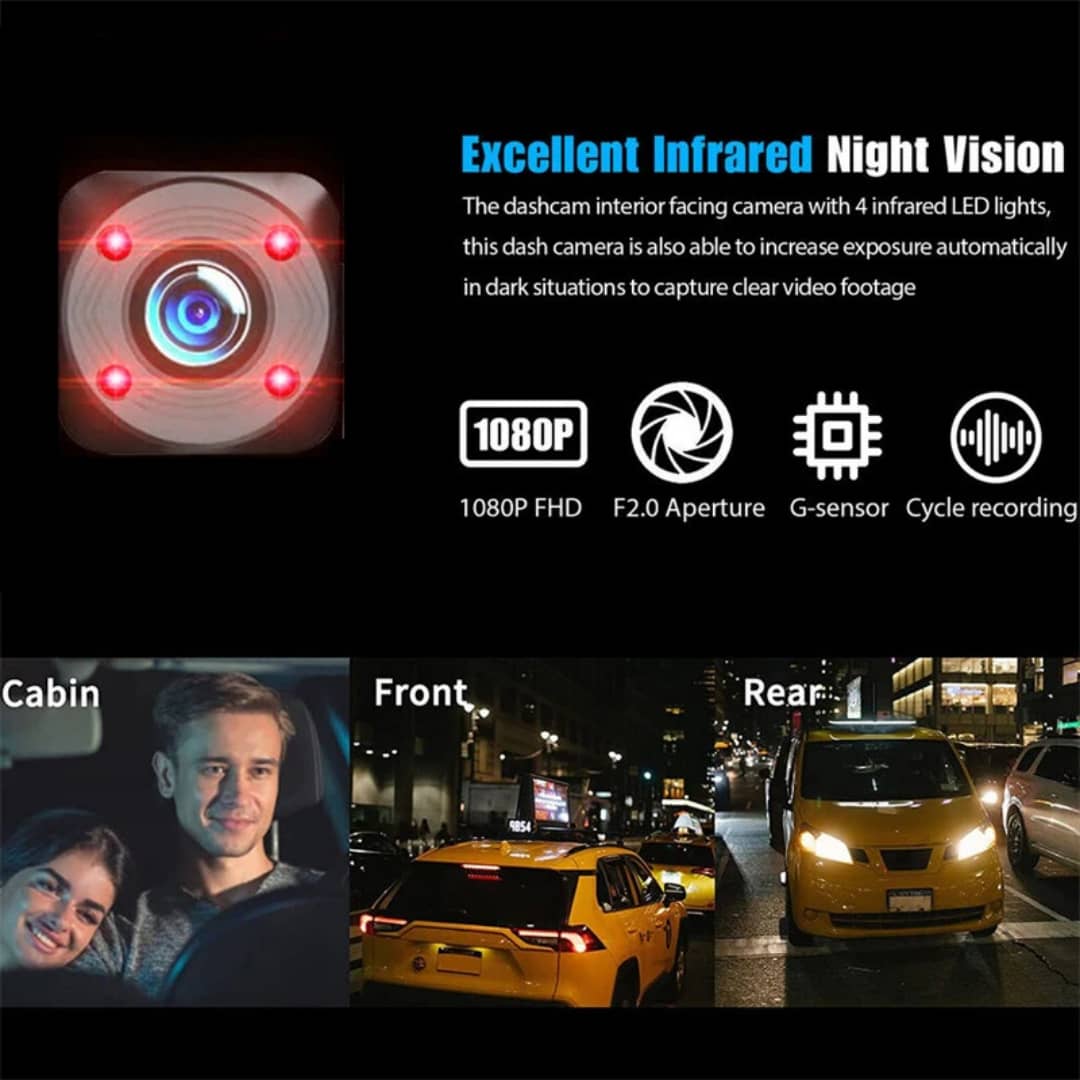 3 Channel Car Dash Board Camera