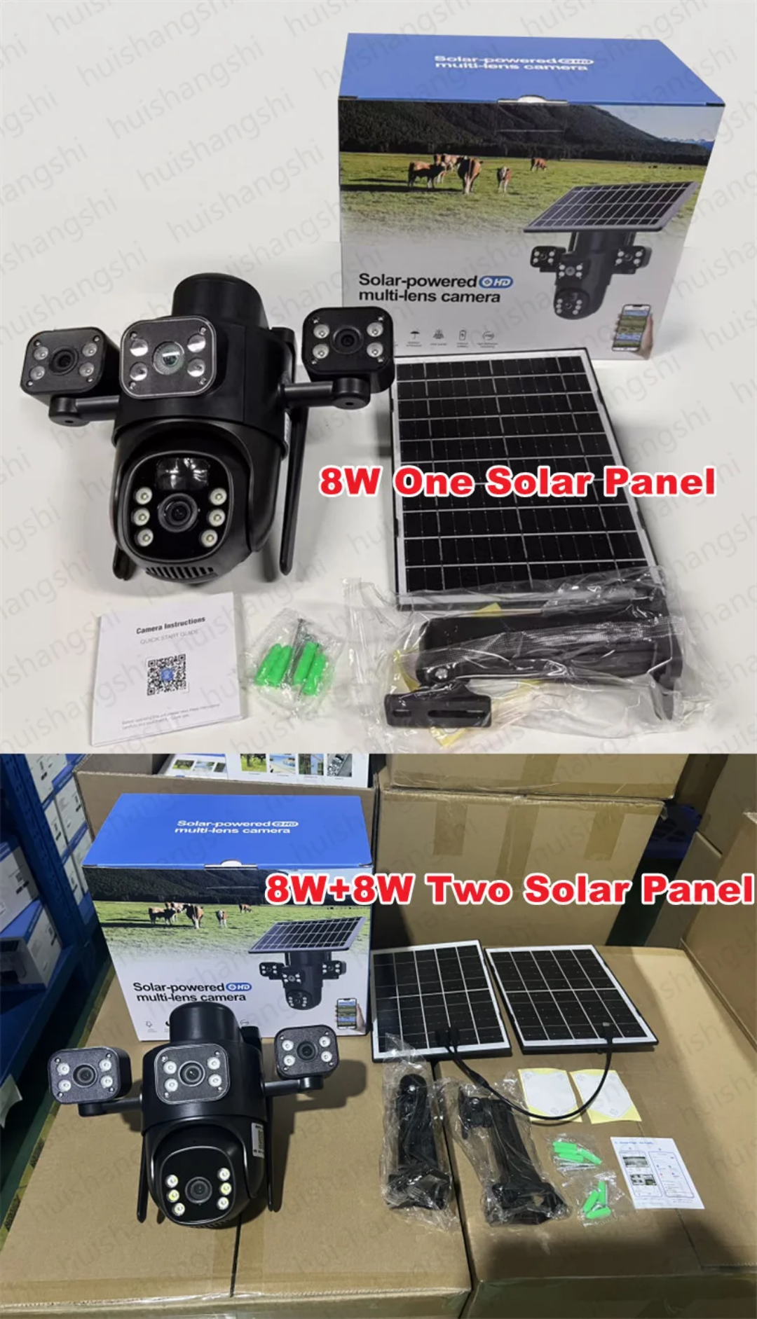 4G Tripple Lens 12MP Solar CCTV