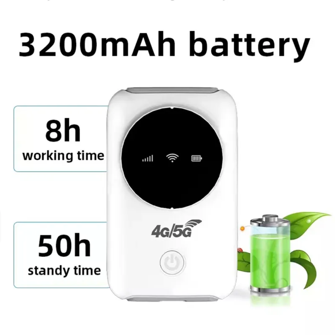 Ultimate 4G LTE Mobile WiFi Hotspot | High-Speed Portable Router with 3200mAh Power Bank | Unlocked MiFi