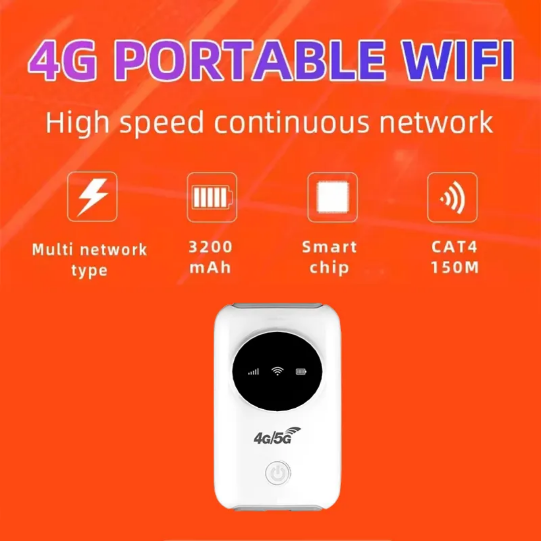 Ultimate 4G LTE Mobile WiFi Hotspot | High-Speed Portable Router with 3200mAh Power Bank | Unlocked MiFi