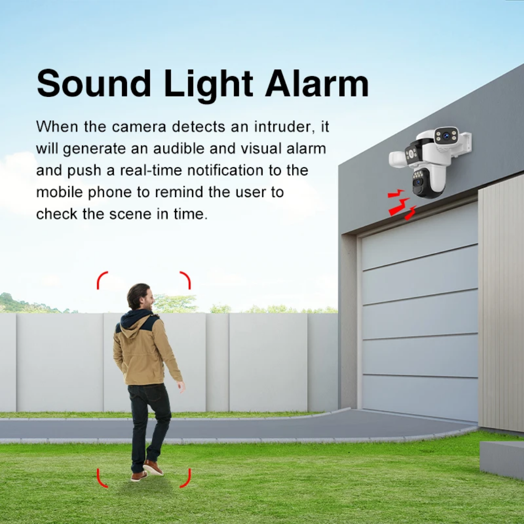 9MP Solar Triple Lens 4G AOV CCTV