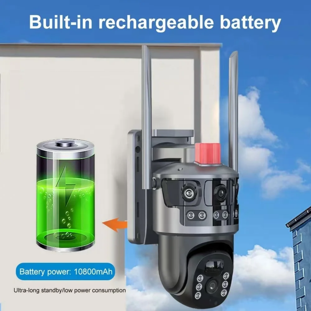 8MP Solar Dual Lens 4G Ultra HD CCTV