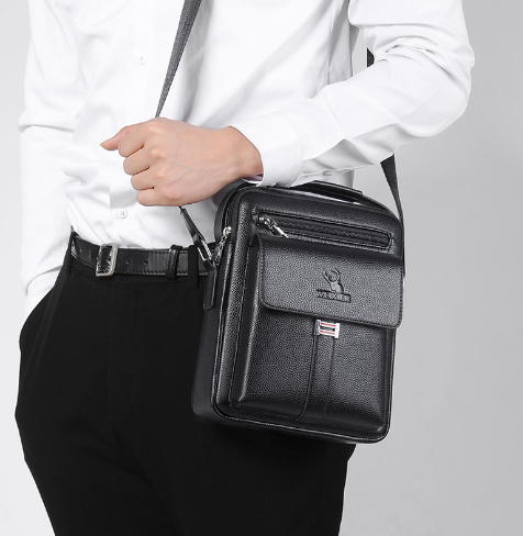 Men's Genuine Leather Shoulder Strap Bag