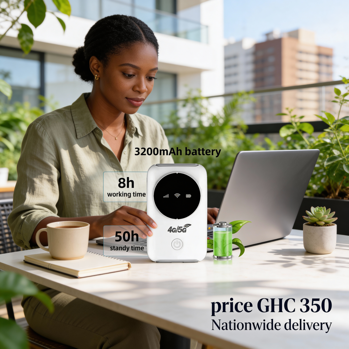 Ultimate 4G LTE Mobile WiFi Hotspot | High-Speed Portable Router with 3200mAh Power Bank | Unlocked MiFi