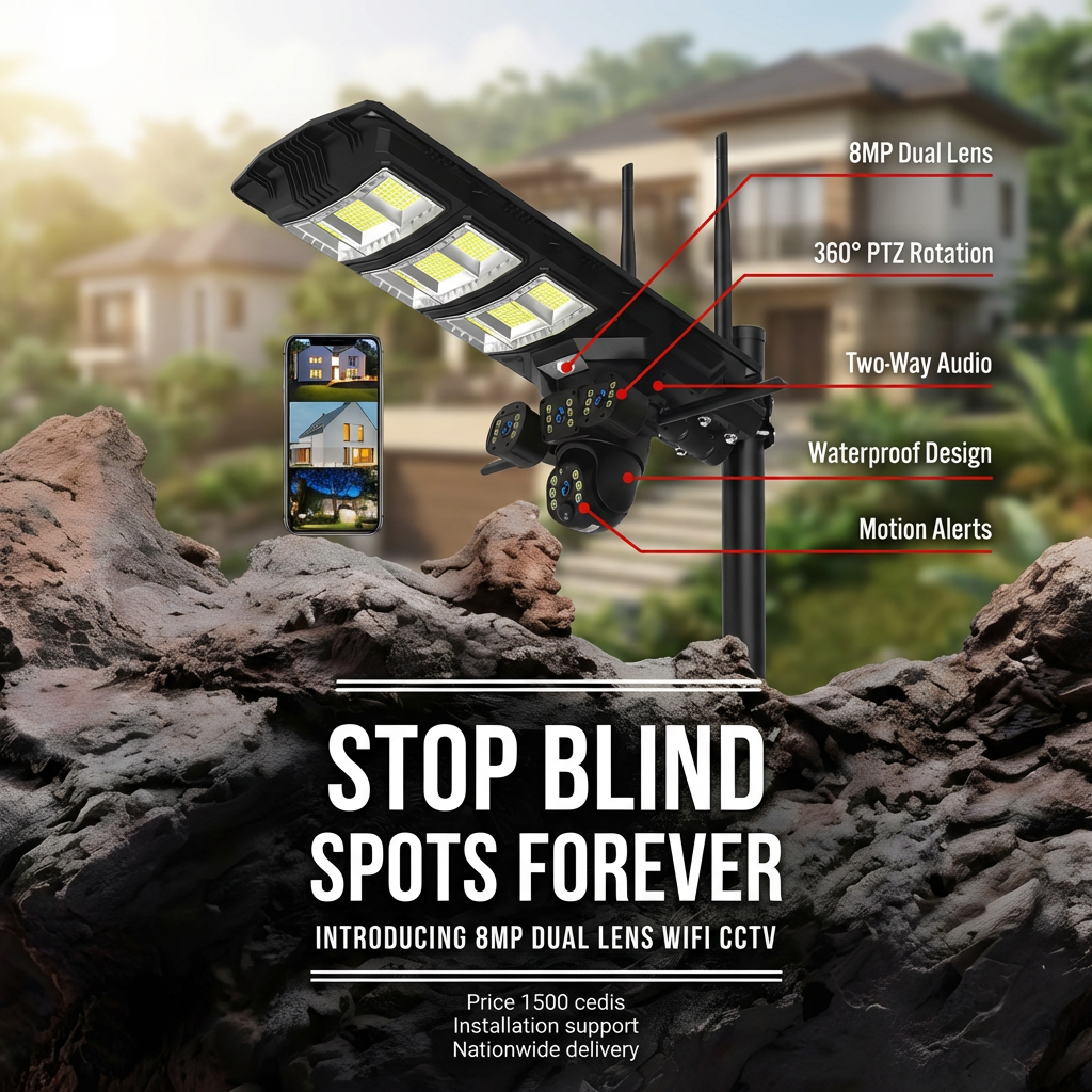 8MP Dual Lens Solar 4G CCTV + 450W Solar Street Light
