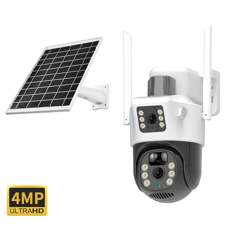 SOLAR 4MP 4G SIM DUAL LENS CCTV CAMERA