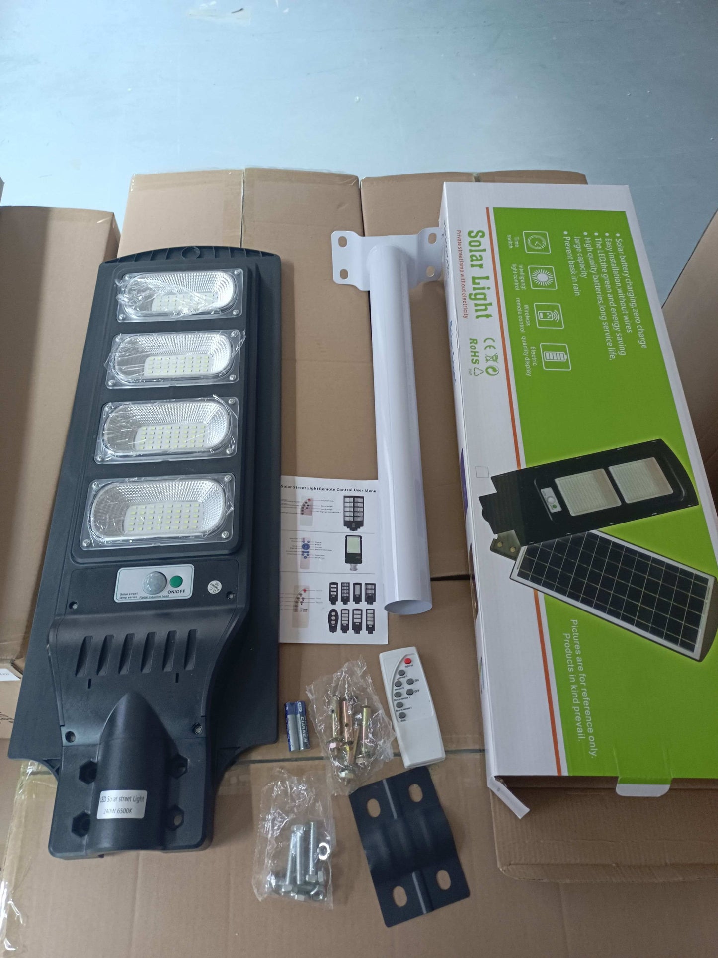 240W Solar Street Light with Motion Sensors