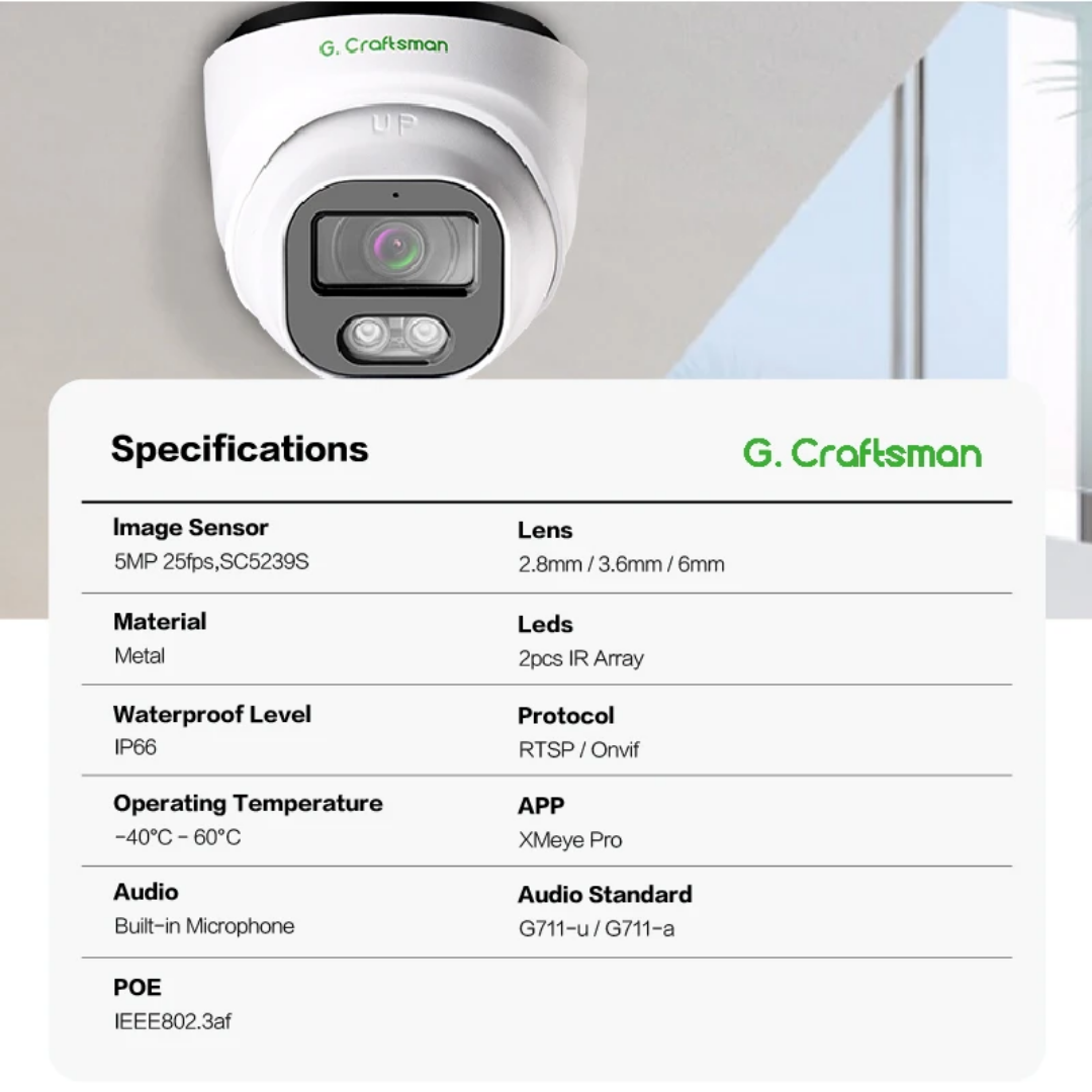 XMEYE 5MP POe Dome Camera