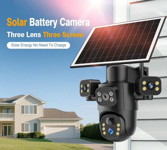 4G Triple Lens 12MP Solar CCTV