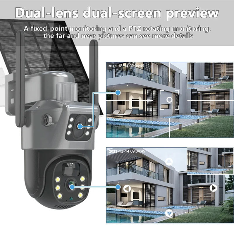 SOLAR 4MP 4G SIM DUAL LENS CCTV CAMERA