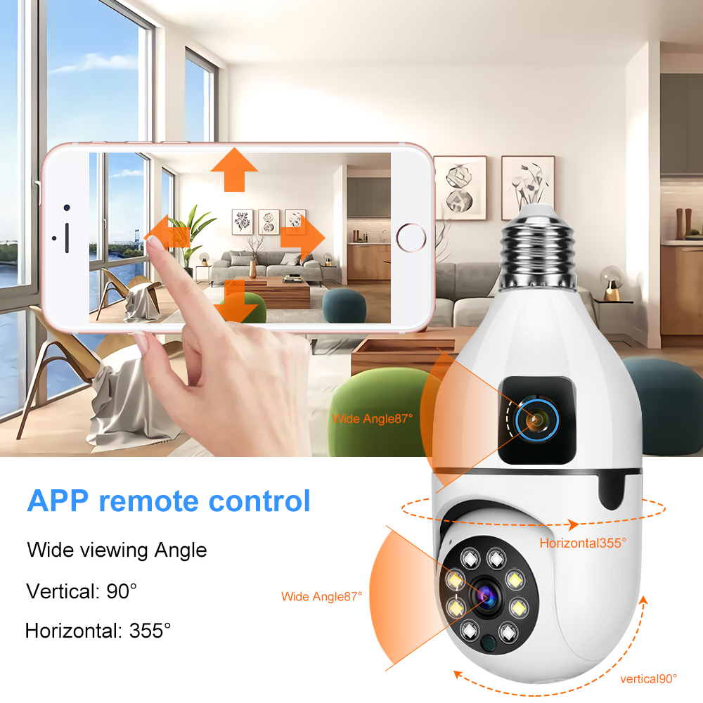 Dual Lens 4MP CCTV Bulb Camera-Contact 053 7986733