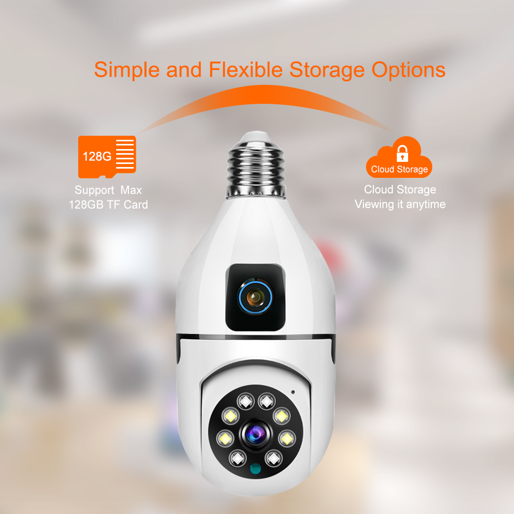 Dual Lens 4MP CCTV Bulb Camera-Contact 053 7986733