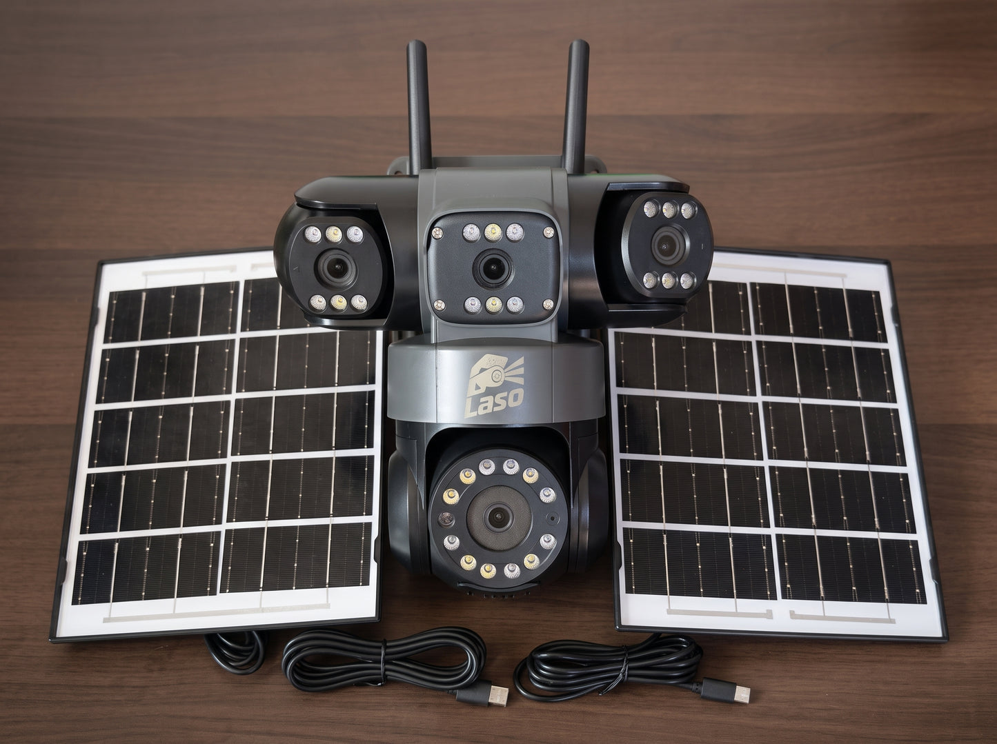 4-Lens 4G HD AOV Solar Security CCTV Camera