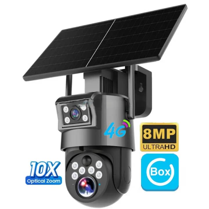 8MP 4G Solar Dual Lens CCTV 20x optical Zoom