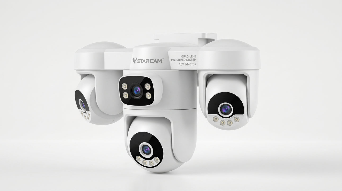 Solar 4-Lens 4G HD AOV  CCTV Camera