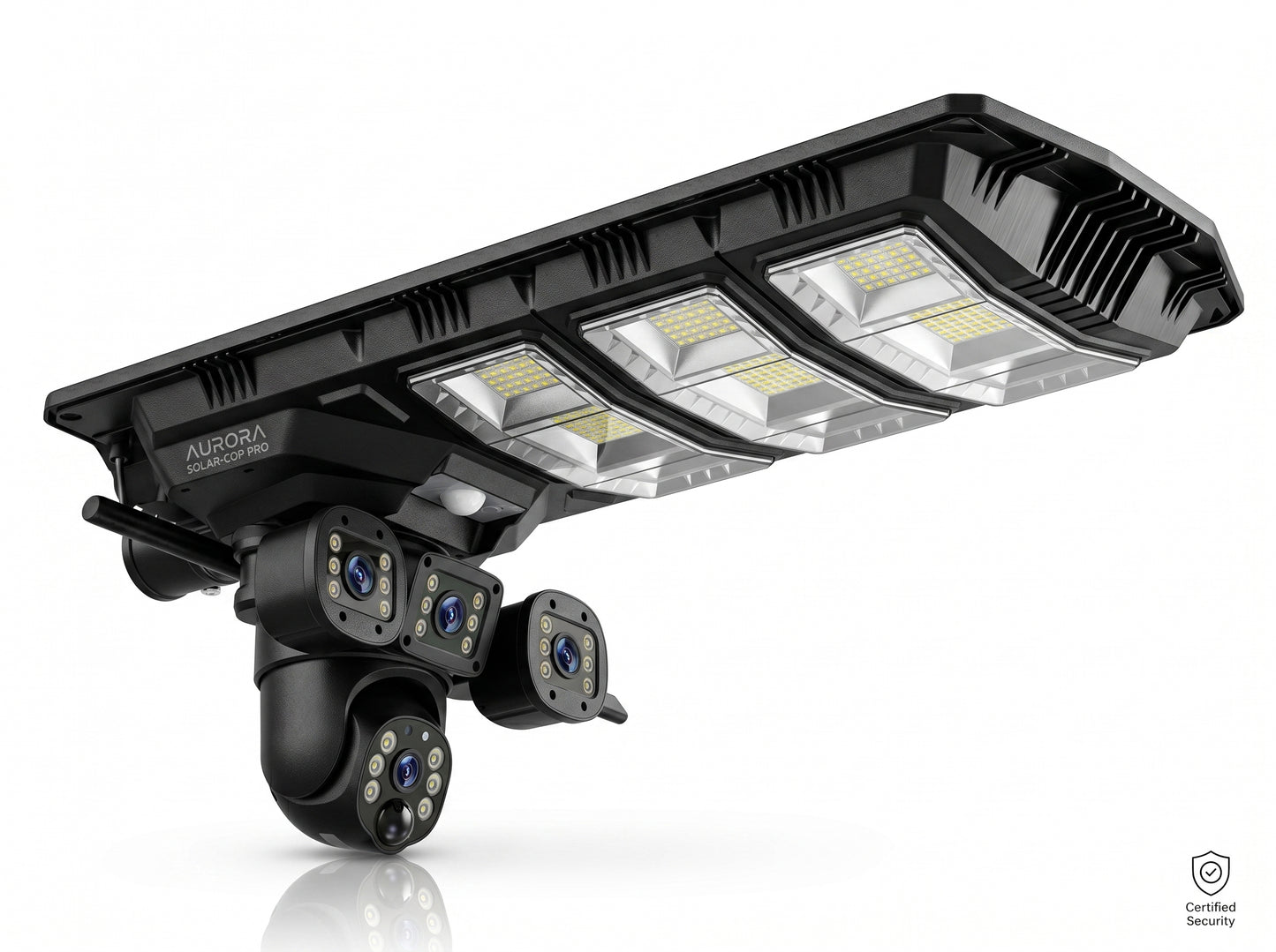 4K Ultra HD 3-Lens 4G Solar CCTV Camera & 450W LED Solar Street Light