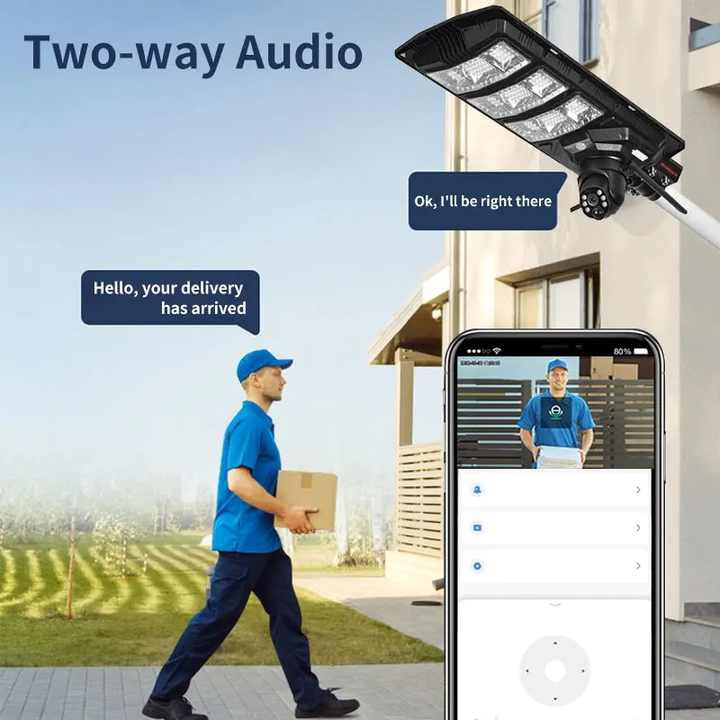 450W Solar Street Light +CCTV 4MP 4G Sim Card Camera