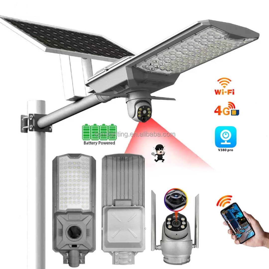 4G Solar CCTV +500W High Brightness Converting Solar Street Light
