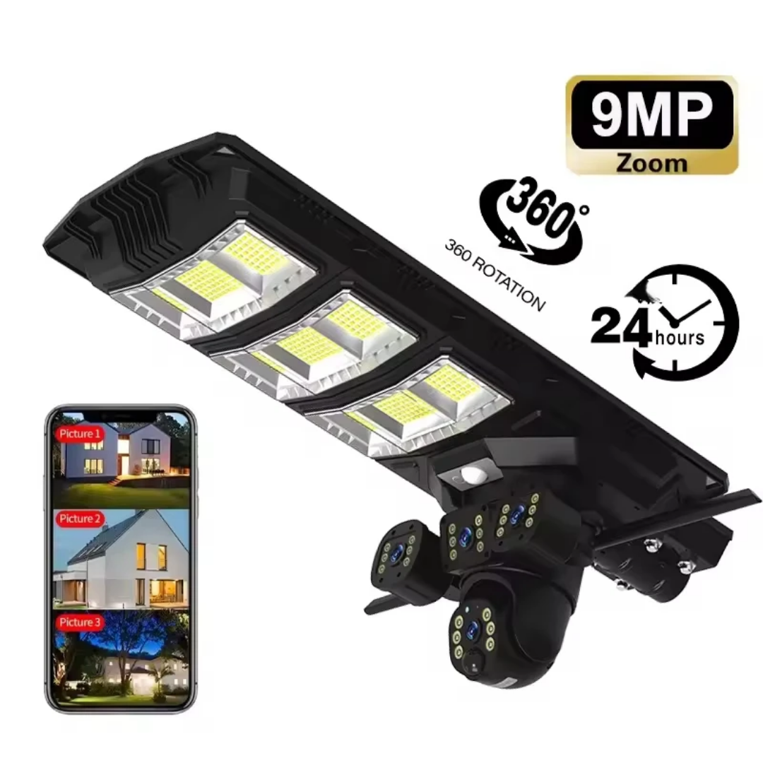 8MP Dual Lens Solar 4G CCTV + 450W Solar Street Light