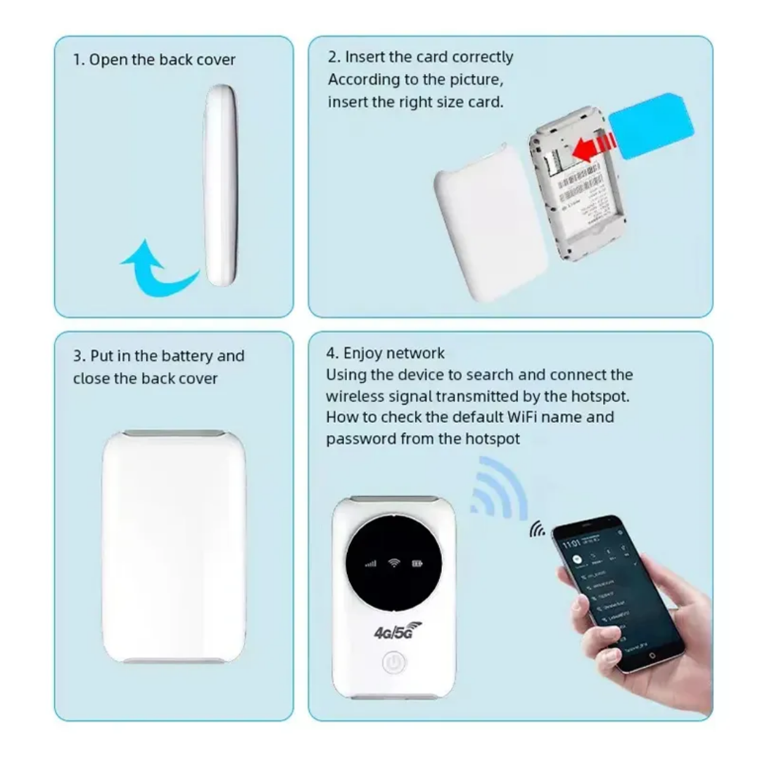 Ultimate 4G LTE Mobile WiFi Hotspot | High-Speed Portable Router with 3200mAh Power Bank | Unlocked MiFi