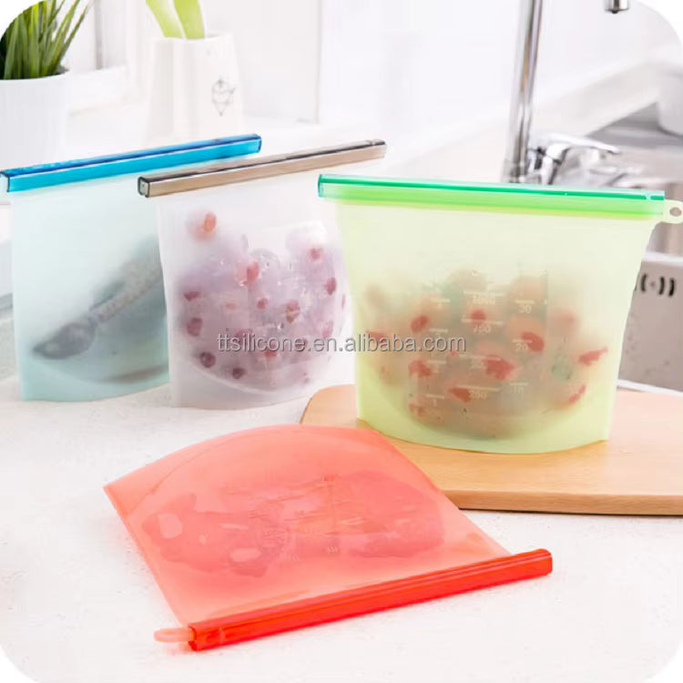 Food Grade 1 Litre Silicon Reuseable Heavy Storage Bag