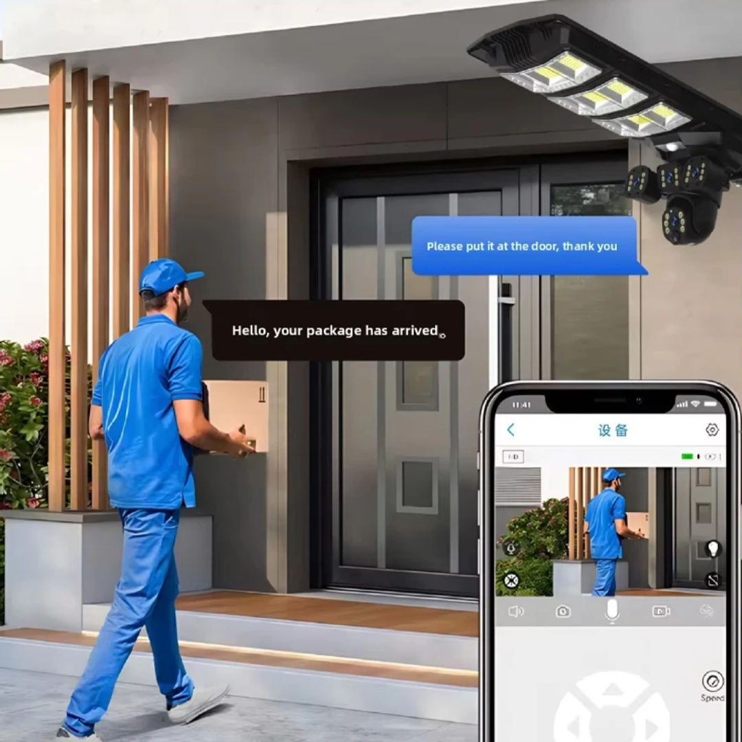 8MP Dual Lens Solar 4G CCTV + 450W Solar Street Light