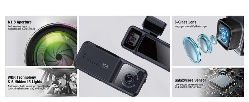 🚗 Dual Lens 4G 2K Car Dashboard Camera – 170° Wide Angle, Night Vision, GPS, Parking Assist, Cloud Storage