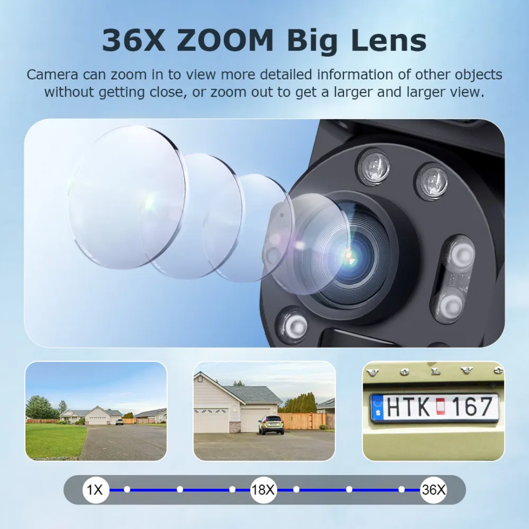 6MP 4G Solar Dual Lens CCTV ×36 Optical Zoom