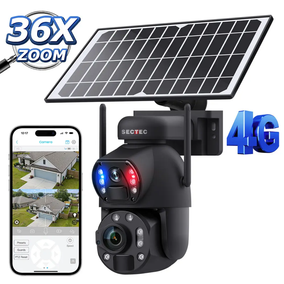 6MP 4G Solar Dual Lens CCTV ×36 Optical Zoom