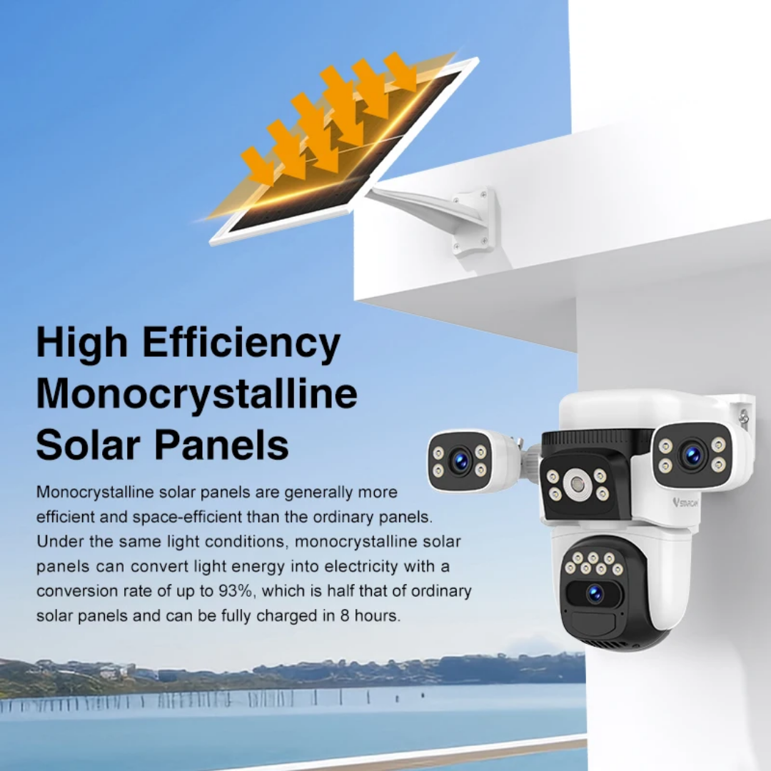 9MP Solar Triple Lens 4G AOV CCTV