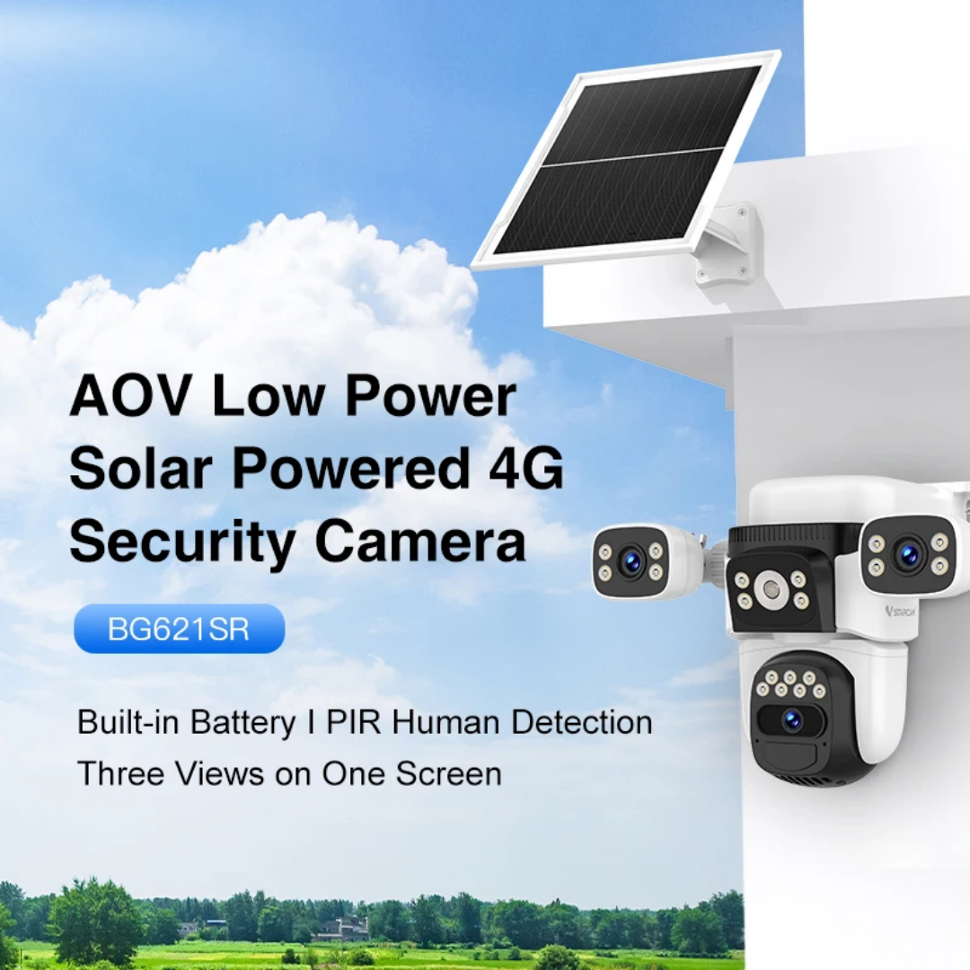 9MP Solar Triple Lens 4G AOV CCTV